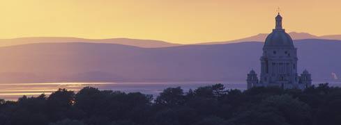 Ashton Memorial looking out to Morecambe Bay